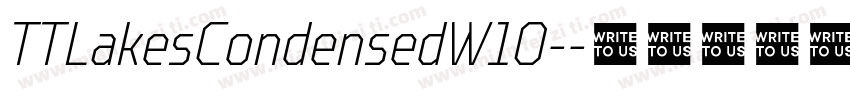 TTLakesCondensedW10-字体转换