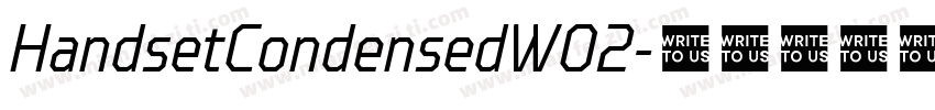 HandsetCondensedW02字体转换