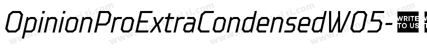 OpinionProExtraCondensedW05字体转换
