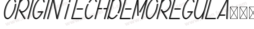 OriginTechDemoRegula字体转换
