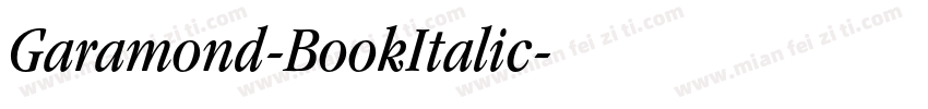 Garamond-BookItalic字体转换