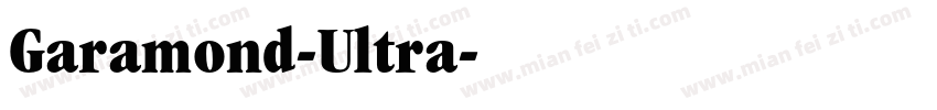 Garamond-Ultra字体转换