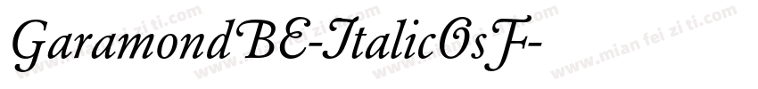 GaramondBE-ItalicOsF字体转换