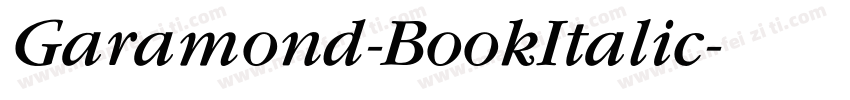 Garamond-BookItalic字体转换