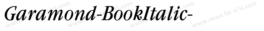 Garamond-BookItalic字体转换