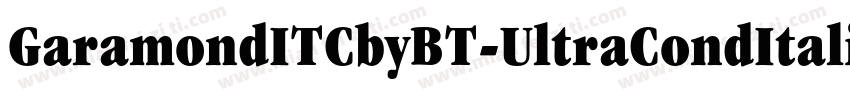 GaramondITCbyBT-UltraCondItalic字体转换