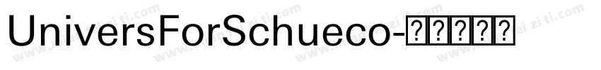 UniversForSchueco字体转换
