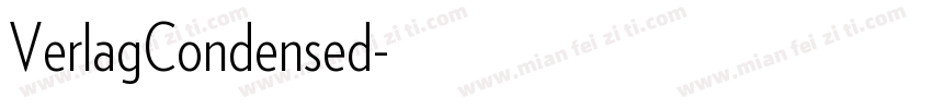 VerlagCondensed字体转换