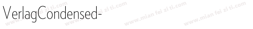 VerlagCondensed字体转换