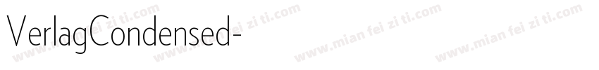 VerlagCondensed字体转换