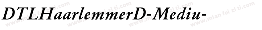 DTLHaarlemmerD-Mediu字体转换