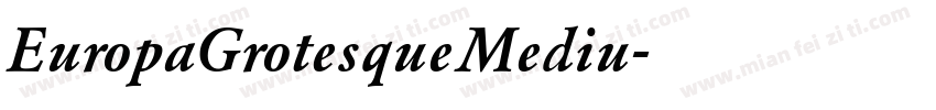 EuropaGrotesqueMediu字体转换