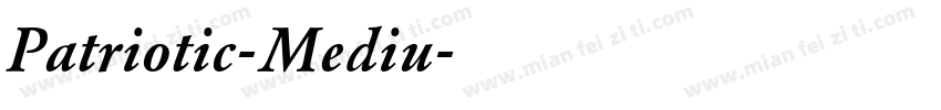 Patriotic-Mediu字体转换