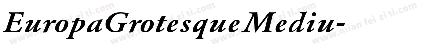 EuropaGrotesqueMediu字体转换