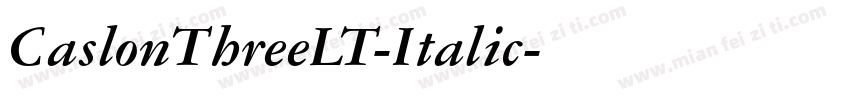 CaslonThreeLT-Italic字体转换