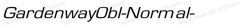 GardenwayObl-Normal字体转换