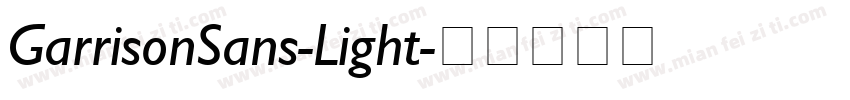 GarrisonSans-Light字体转换