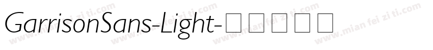 GarrisonSans-Light字体转换