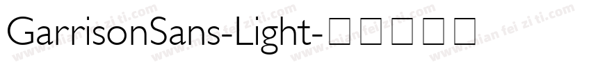 GarrisonSans-Light字体转换