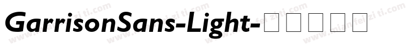GarrisonSans-Light字体转换