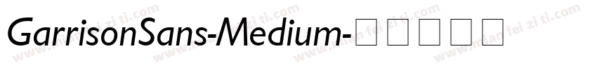 GarrisonSans-Medium字体转换
