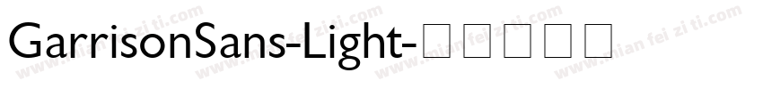 GarrisonSans-Light字体转换