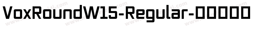 VoxRoundW15-Regular字体转换
