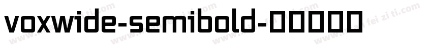 voxwide-semibold字体转换