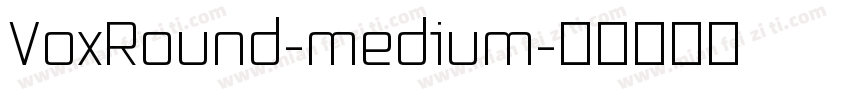 VoxRound-medium字体转换