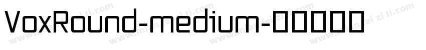 VoxRound-medium字体转换