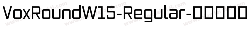 VoxRoundW15-Regular字体转换