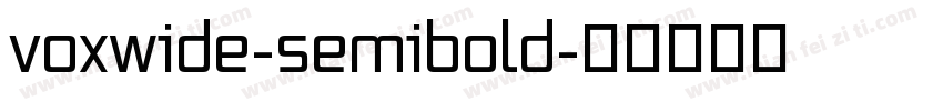 voxwide-semibold字体转换