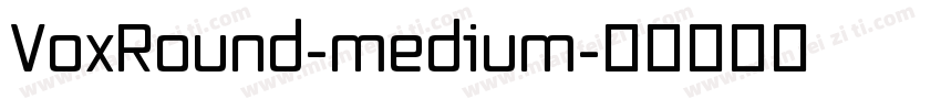 VoxRound-medium字体转换