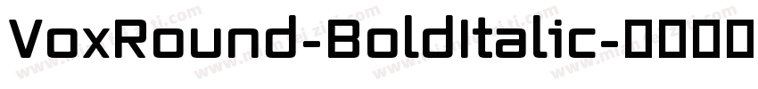 VoxRound-BoldItalic字体转换