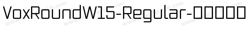 VoxRoundW15-Regular字体转换