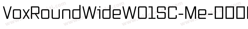 VoxRoundWideW01SC-Me字体转换
