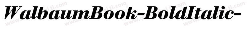 WalbaumBook-BoldItalic字体转换