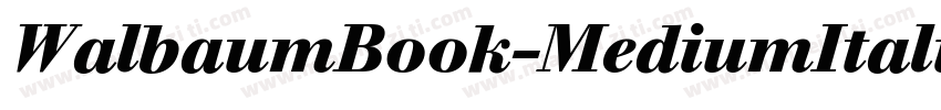 WalbaumBook-MediumItalic字体转换