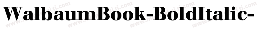 WalbaumBook-BoldItalic字体转换
