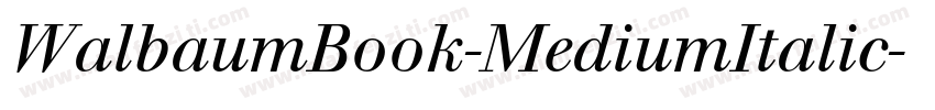 WalbaumBook-MediumItalic字体转换