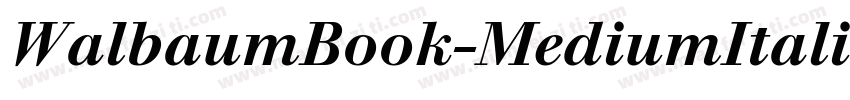 WalbaumBook-MediumItalic字体转换