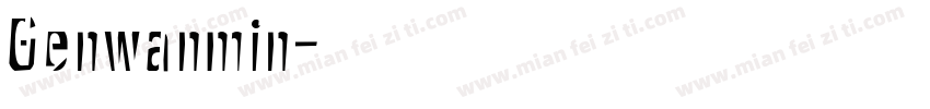 Genwanmin字体转换
