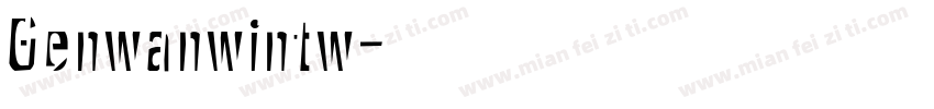 Genwanwintw字体转换