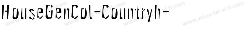 HouseGenCol-Countryh字体转换