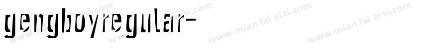 gengboyregular字体转换