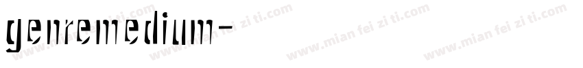 genremedium字体转换