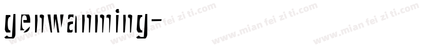 genwanming字体转换