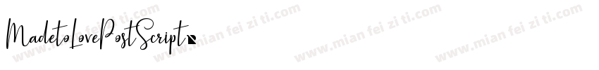MadetoLovePostScript字体转换