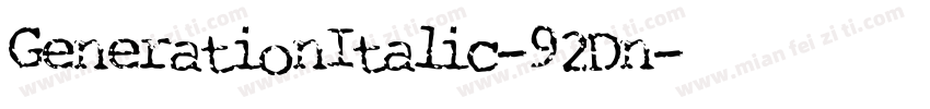 GenerationItalic-92Dn字体转换