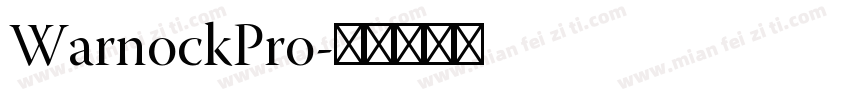 WarnockPro字体转换